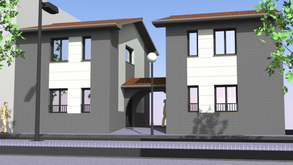 Render viviendas adosadas. Binaced. Brualla-Alcaraz. Arquitectos.