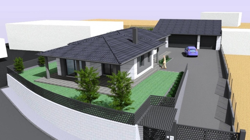 Render1 casa en Pomar de Cinca. Brualla-Alcaraz. Arquitectos.