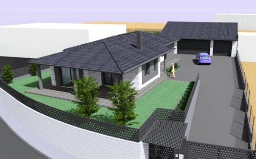 Render1 casa en Pomar de Cinca. Brualla-Alcaraz. Arquitectos.