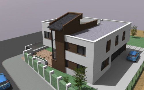 Render vivienda 2. Albalate de Cinca. Brualla-Alcaraz. Arquitectos.