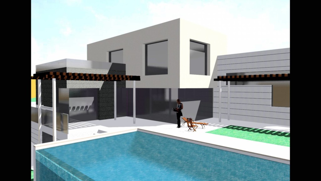 Vivienda unifamiliar aislada con garaje. Monzón. Huesca. Arquitectos. Brualla Alcaraz. 1. Piscina 2